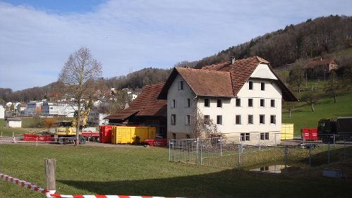 Sprengung Bauernhaus auf dem Firmenareal – 2017