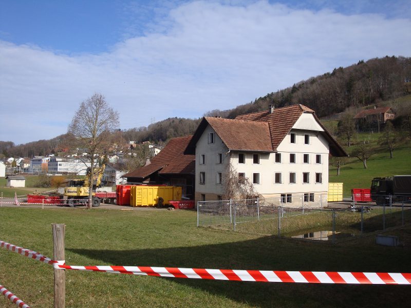 Sprengung Bauernhaus auf dem Firmenareal – 2017