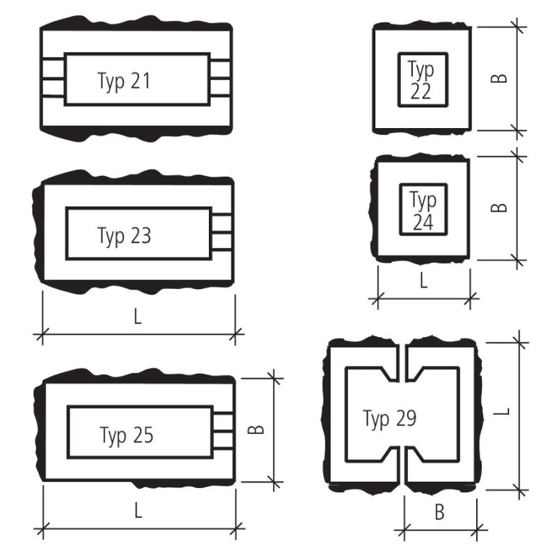 PROFILO Sichtmauerstein 2-seitig Sichtprofil